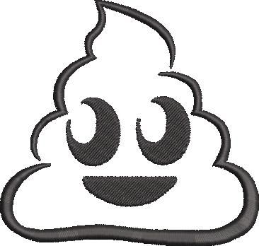 Funny Poop Emoji Embroidery Design Funny Poop Emoji Embroidery Design