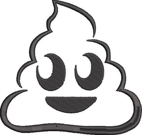 Funny Poop Emoji Embroidery Design Funny Poop Emoji Embroidery Design