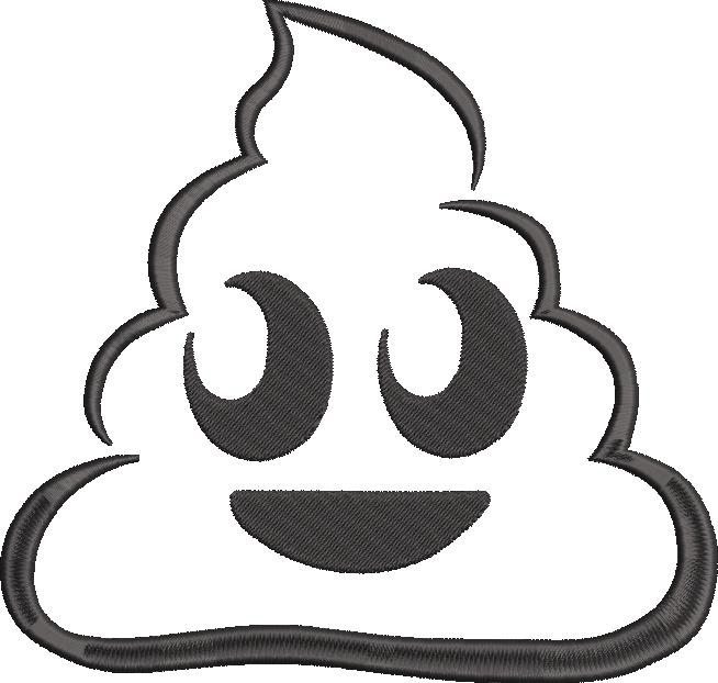 Funny Poop Emoji Embroidery Design Funny Poop Emoji Embroidery Design
