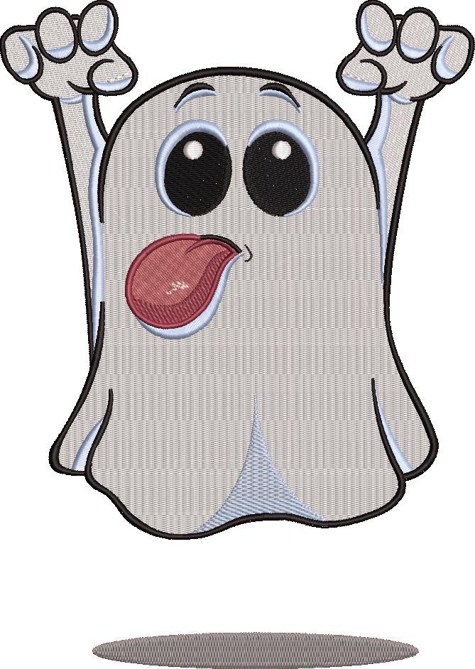 Funny Ghost Embroidery Design Funny Ghost Embroidery Design