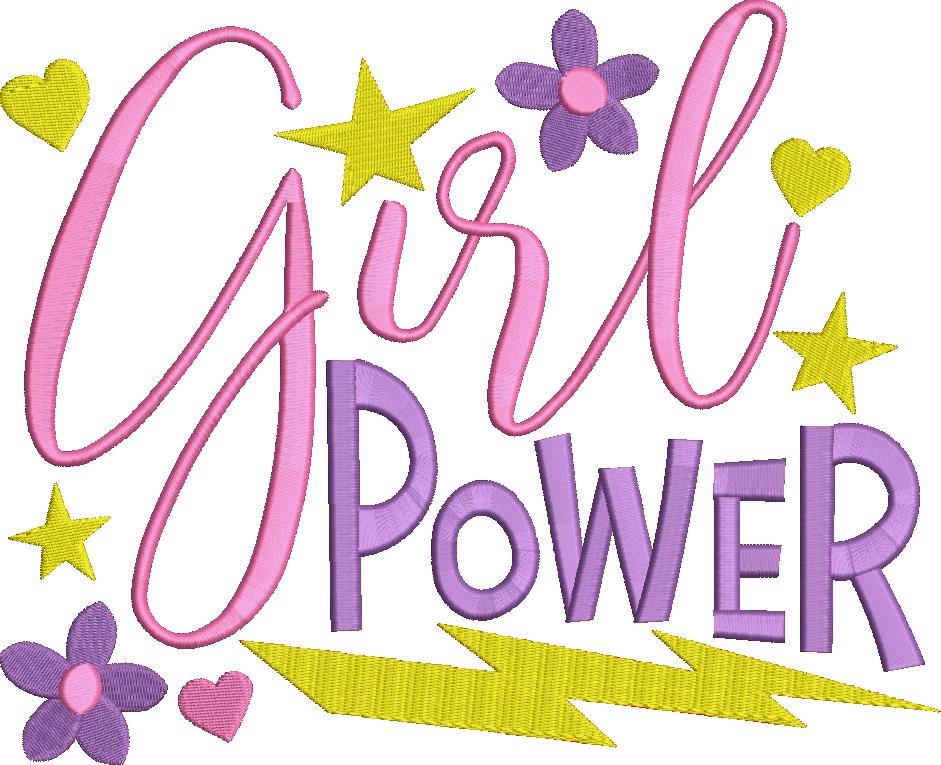 Girl Power Embroidery Design