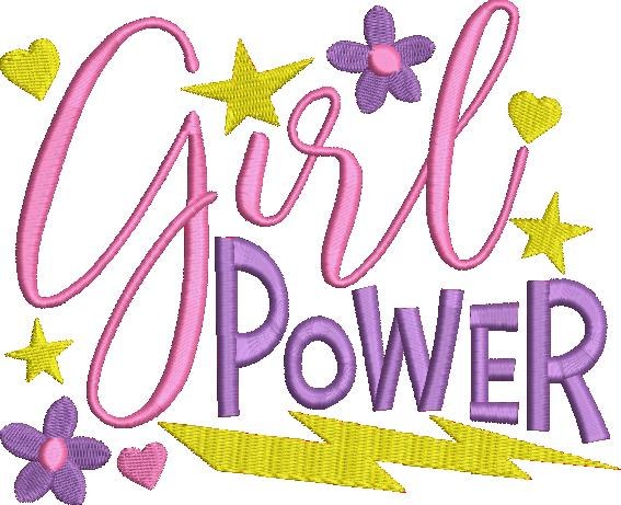 Girl Power Embroidery Design