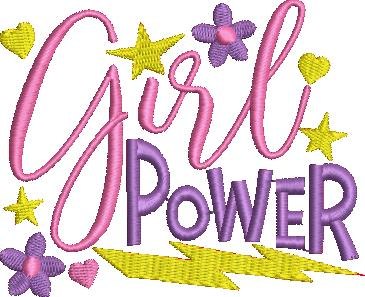Girl Power Embroidery Design
