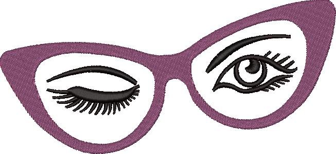 Glasses Embroidery Design