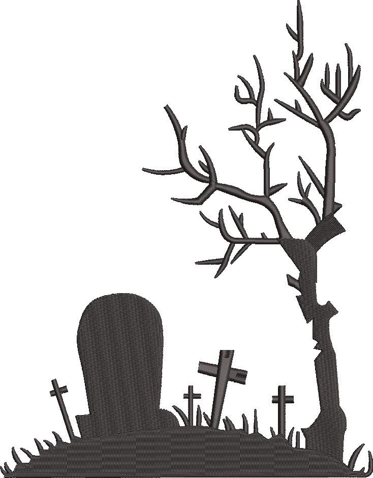 Graveyard Embroidery Design Graveyard Embroidery Design
