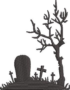 Graveyard Embroidery Design Graveyard Embroidery Design