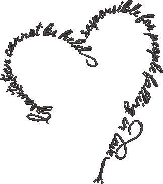 Gravitation Heart Quote Embroidery Design Gravitation Heart Quote Embroidery Design