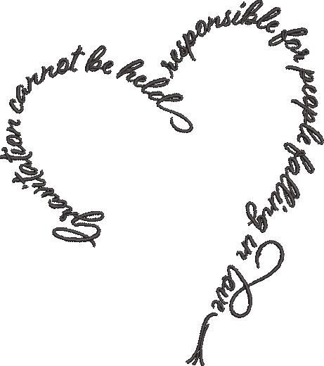 Gravitation Heart Quote Embroidery Design Gravitation Heart Quote Embroidery Design