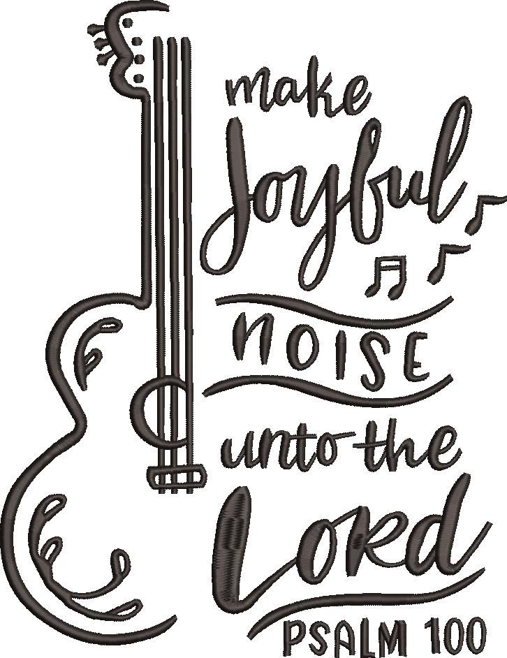 Guitar Quote Embroidery Design