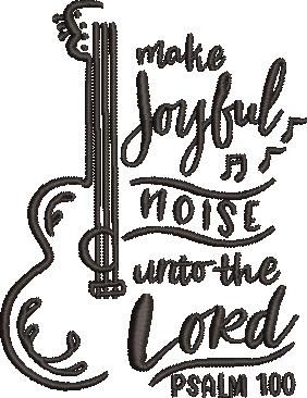Guitar Quote Embroidery Design