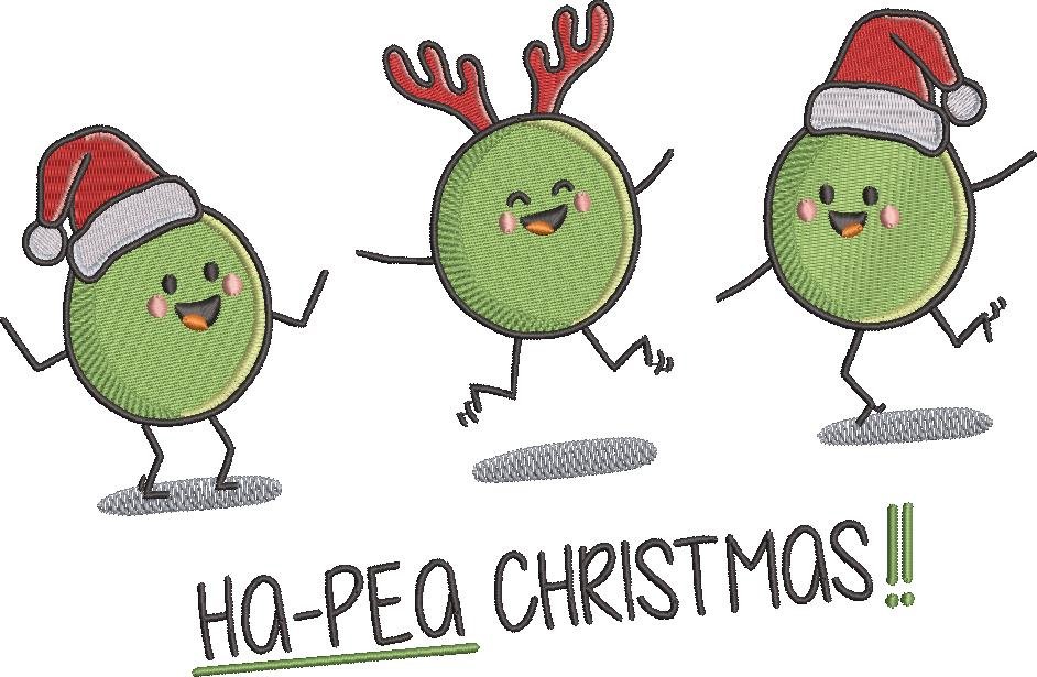 Ha- Pea Christmas Embroidery Design Ha- Pea Christmas Embroidery Design