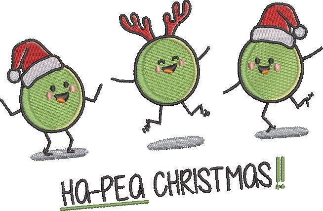 Ha- Pea Christmas Embroidery Design Ha- Pea Christmas Embroidery Design