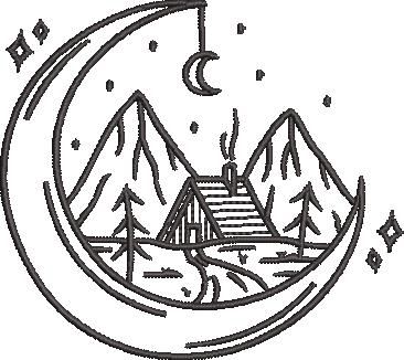 Hiking Landscape on the Moon Hiking Landscape on the Moon