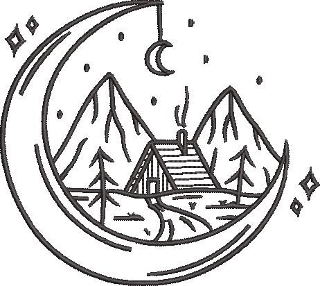 Hiking Landscape on the Moon Hiking Landscape on the Moon