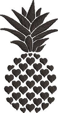 Hearts' Pineapple Embroidery Design Hearts' Pineapple Embroidery Design