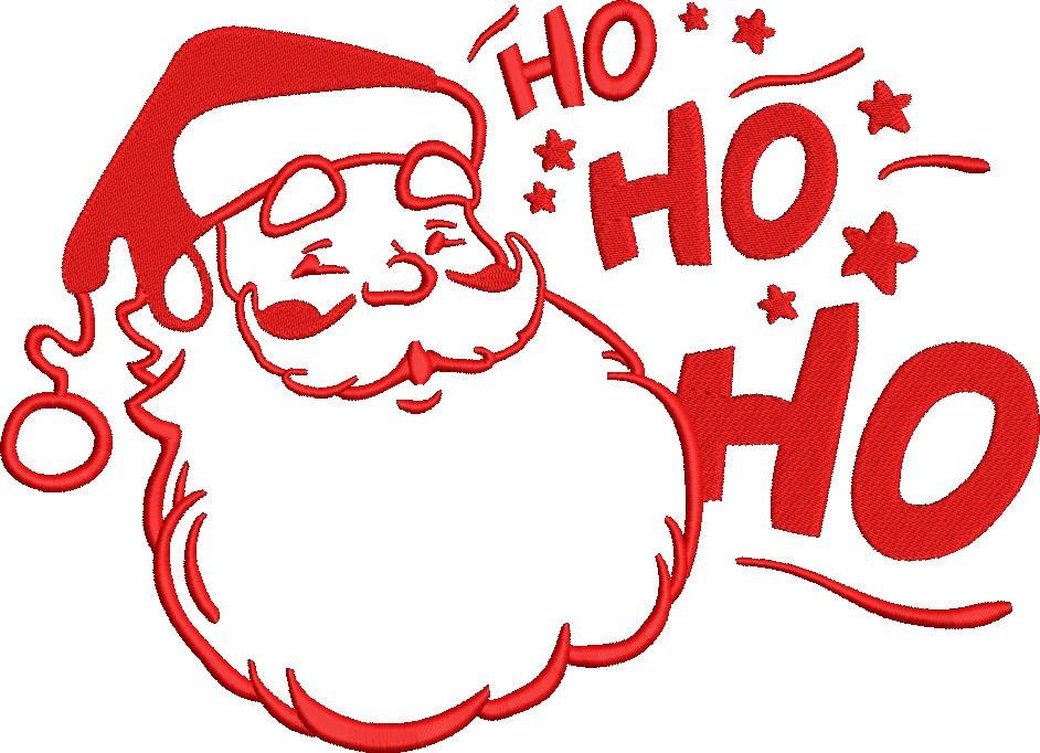 Santa Ho Ho Ho Embroidery Design Santa Ho Ho Ho Embroidery Design