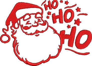 Santa Ho Ho Ho Embroidery Design Santa Ho Ho Ho Embroidery Design