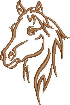 Horse Face Embroidery Design
