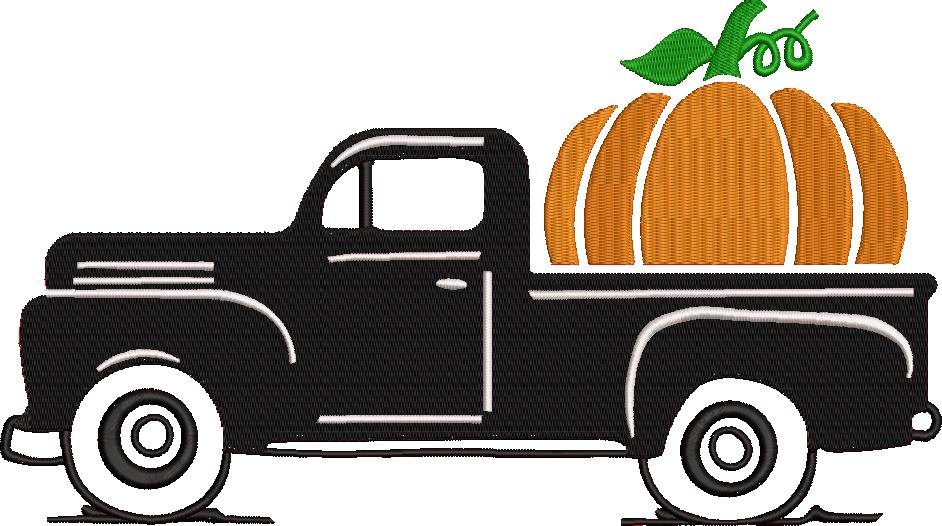 Pumpkin Jeep Embroidery Design
