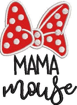 Mama Mouse Embroidery Design Mama Mouse Embroidery Design