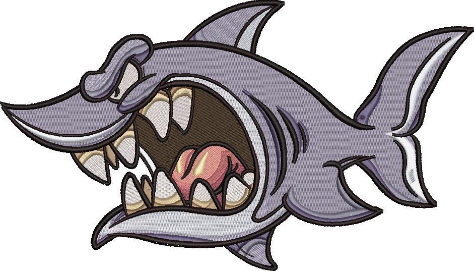 Shark Embroidery Design Shark Embroidery Design