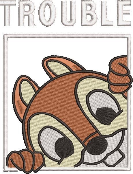 Trouble Embroidery Design Trouble Embroidery Design