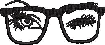 Winked Eyes Embroidery Design