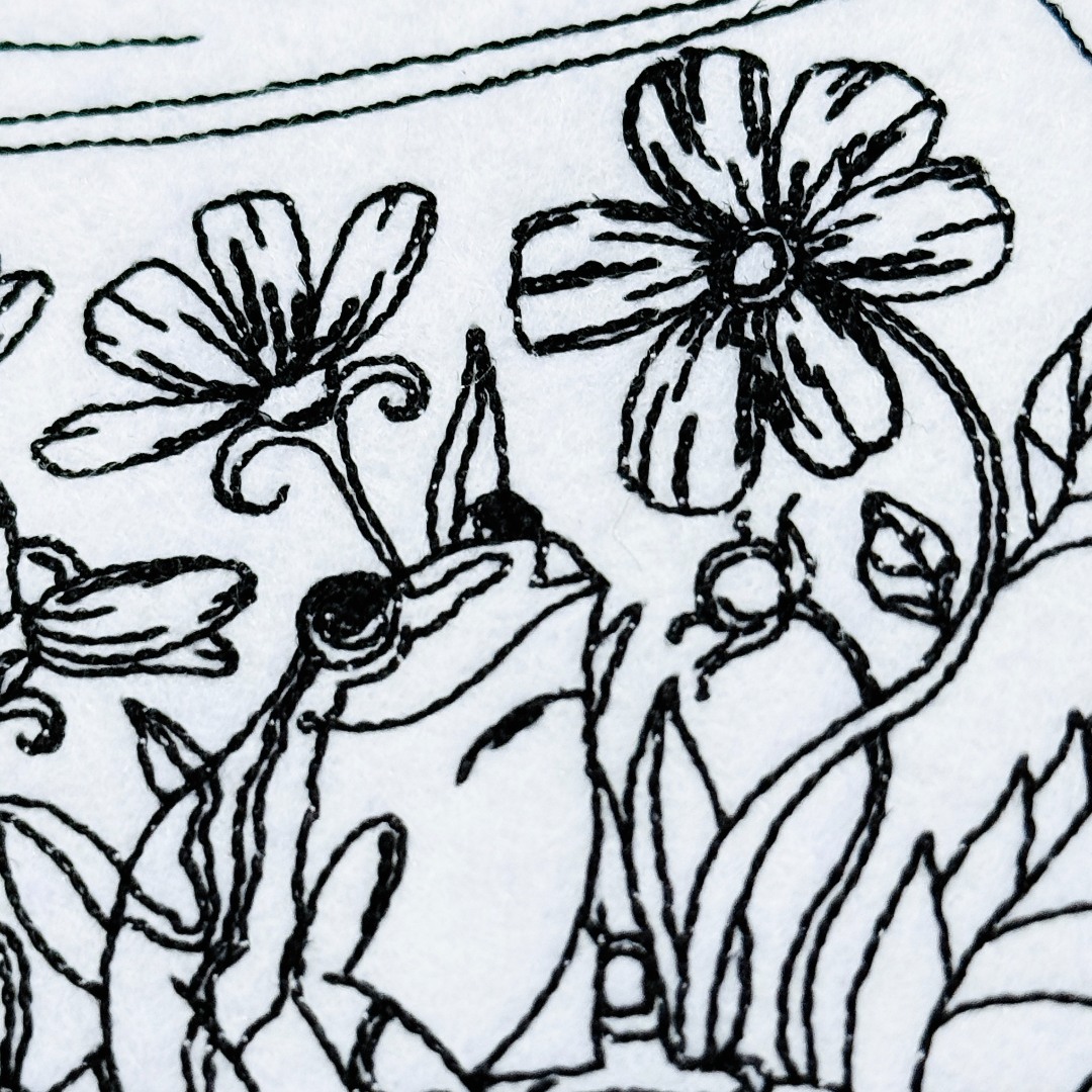 Frog In a Jar Line Art