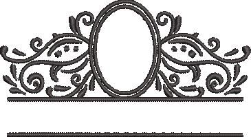 Oval Frame Embroidery Design