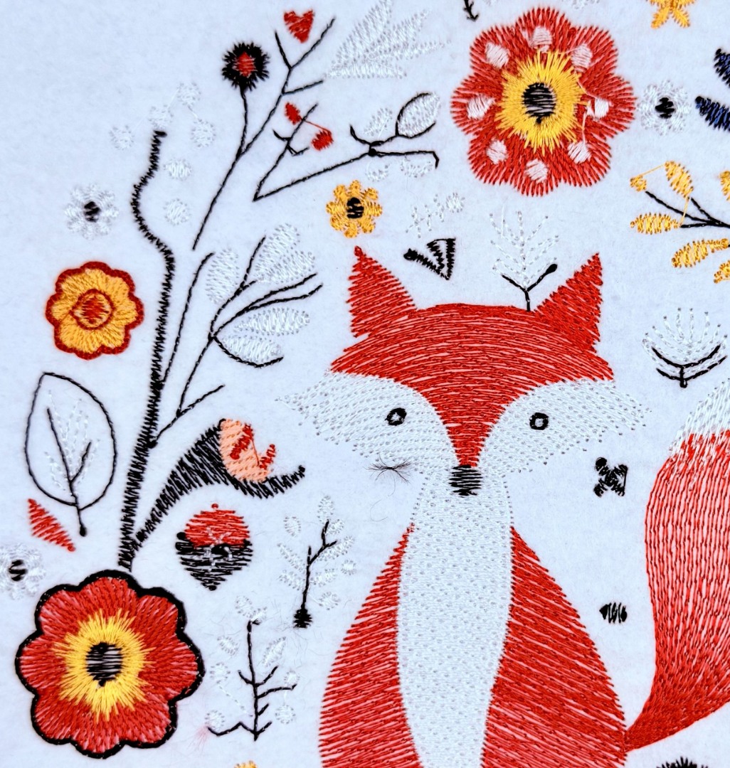 Floral Red Fox Floral Red Fox