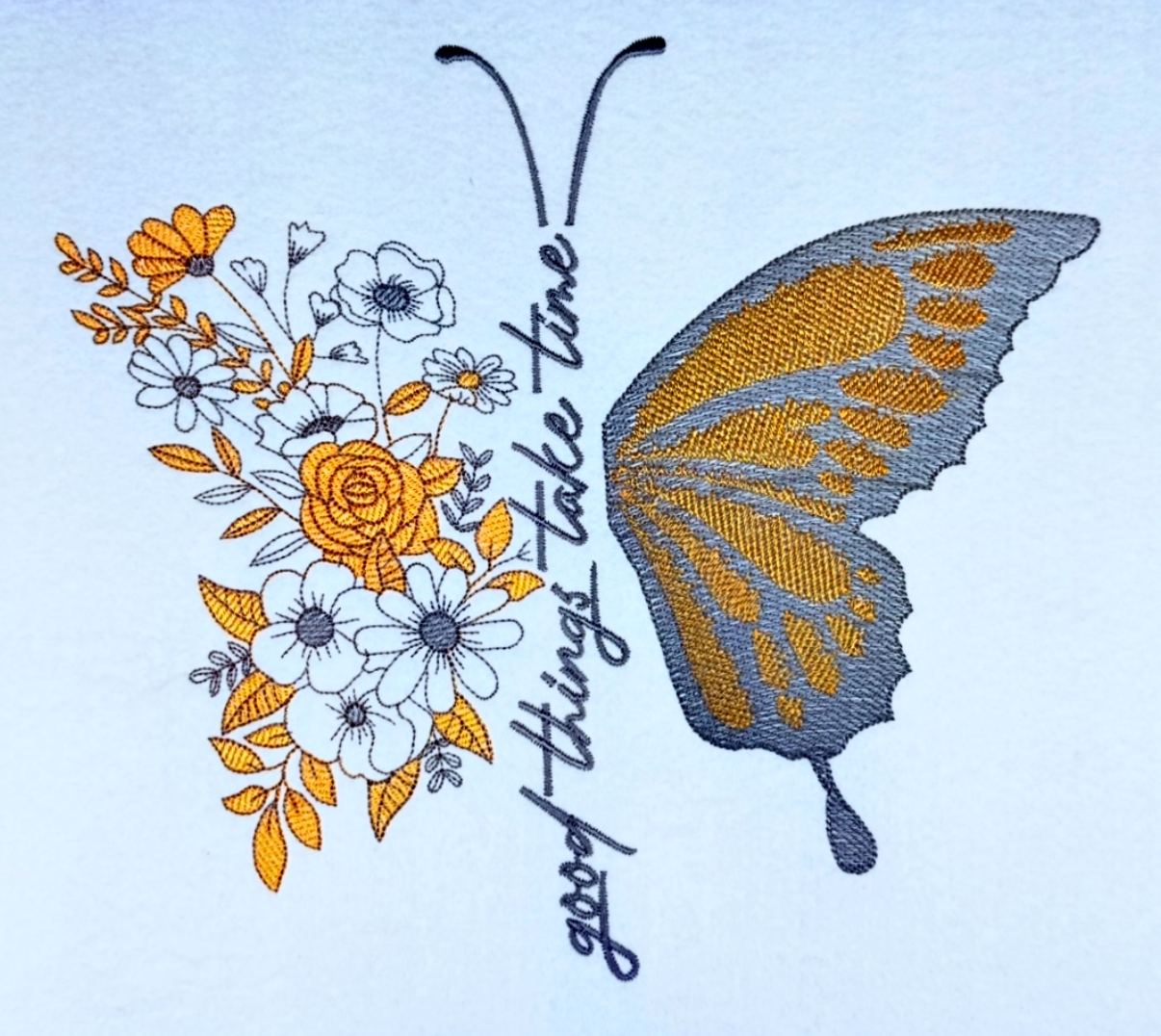 Good Things Take Time Butterfly Quote 