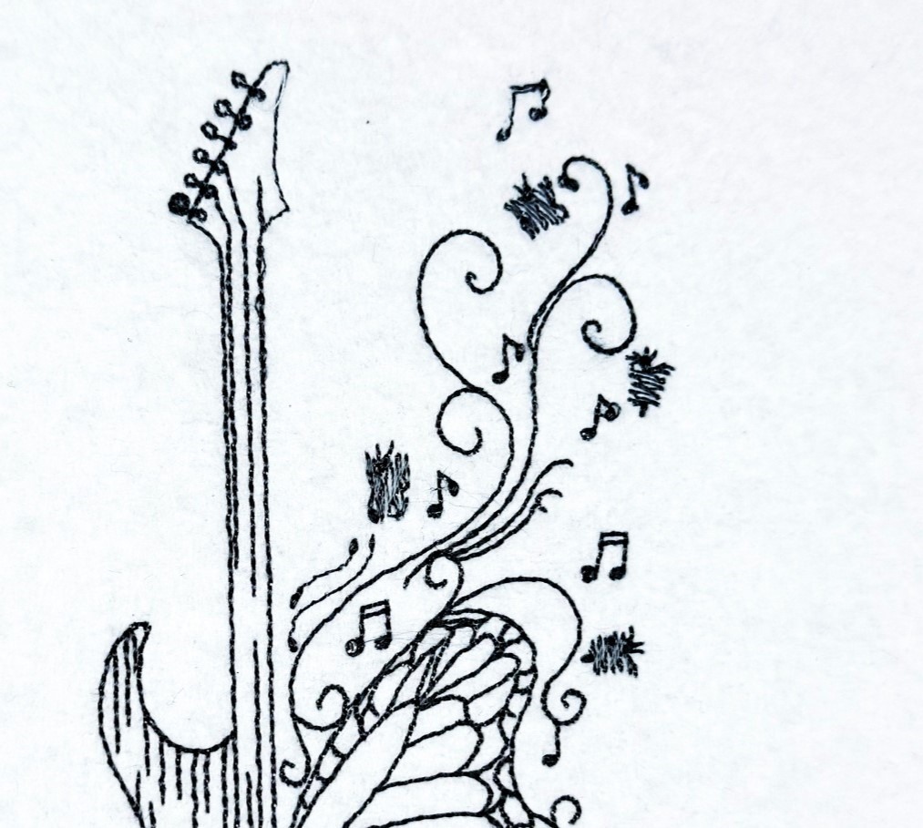 Guitar Butterfly Art Guitar Butterfly Art