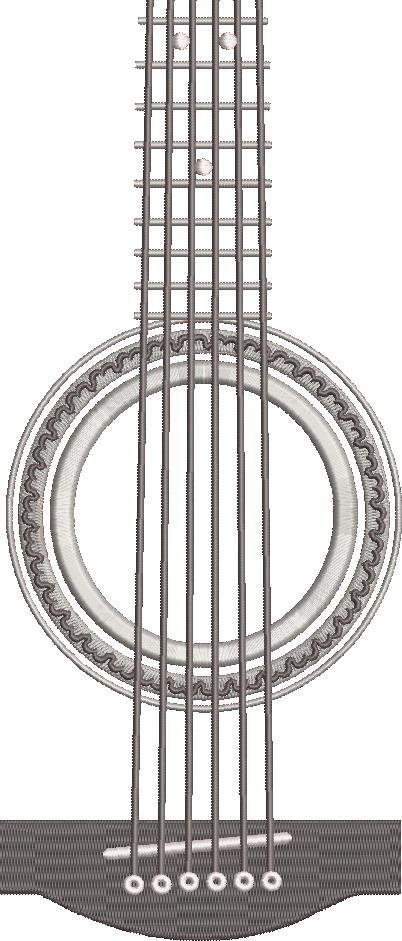 Guitar Embroidery Design Guitar Embroidery Design