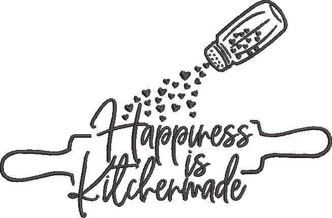 Happiness Is Kitchen Made Embroidery Design Happiness Is Kitchen Made Embroidery Design
