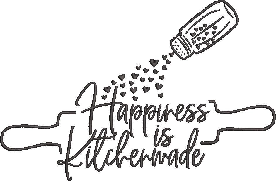 Happiness Is Kitchen Made Embroidery Design Happiness Is Kitchen Made Embroidery Design