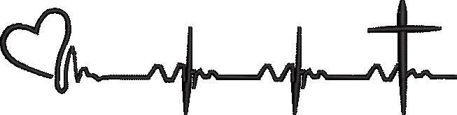 Heart Beat Embroidery Design