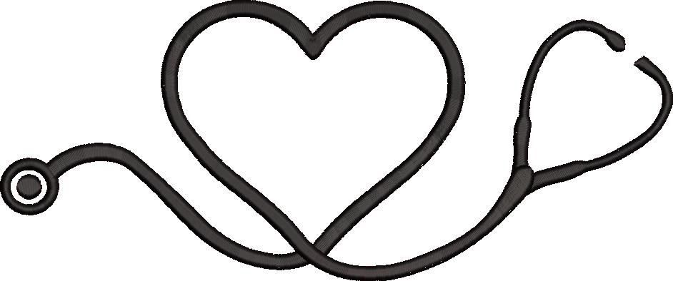 Heart Scope Embroidery Design Heart Scope Embroidery Design