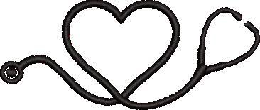 Heart Scope Embroidery Design Heart Scope Embroidery Design