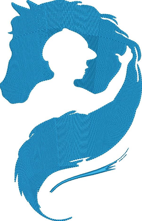 Man In Horse Face Embroidery Design Man In Horse Face Embroidery Design