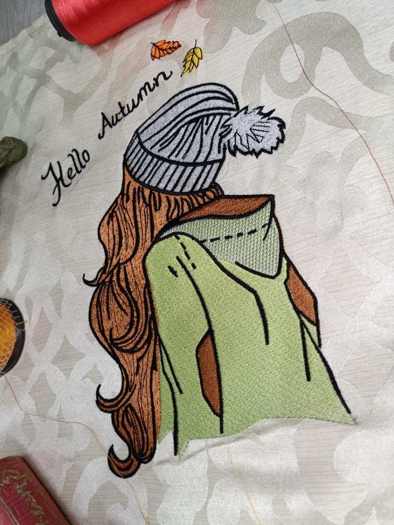 Hello Autumn Embroidery Pattern Hello Autumn Embroidery Pattern