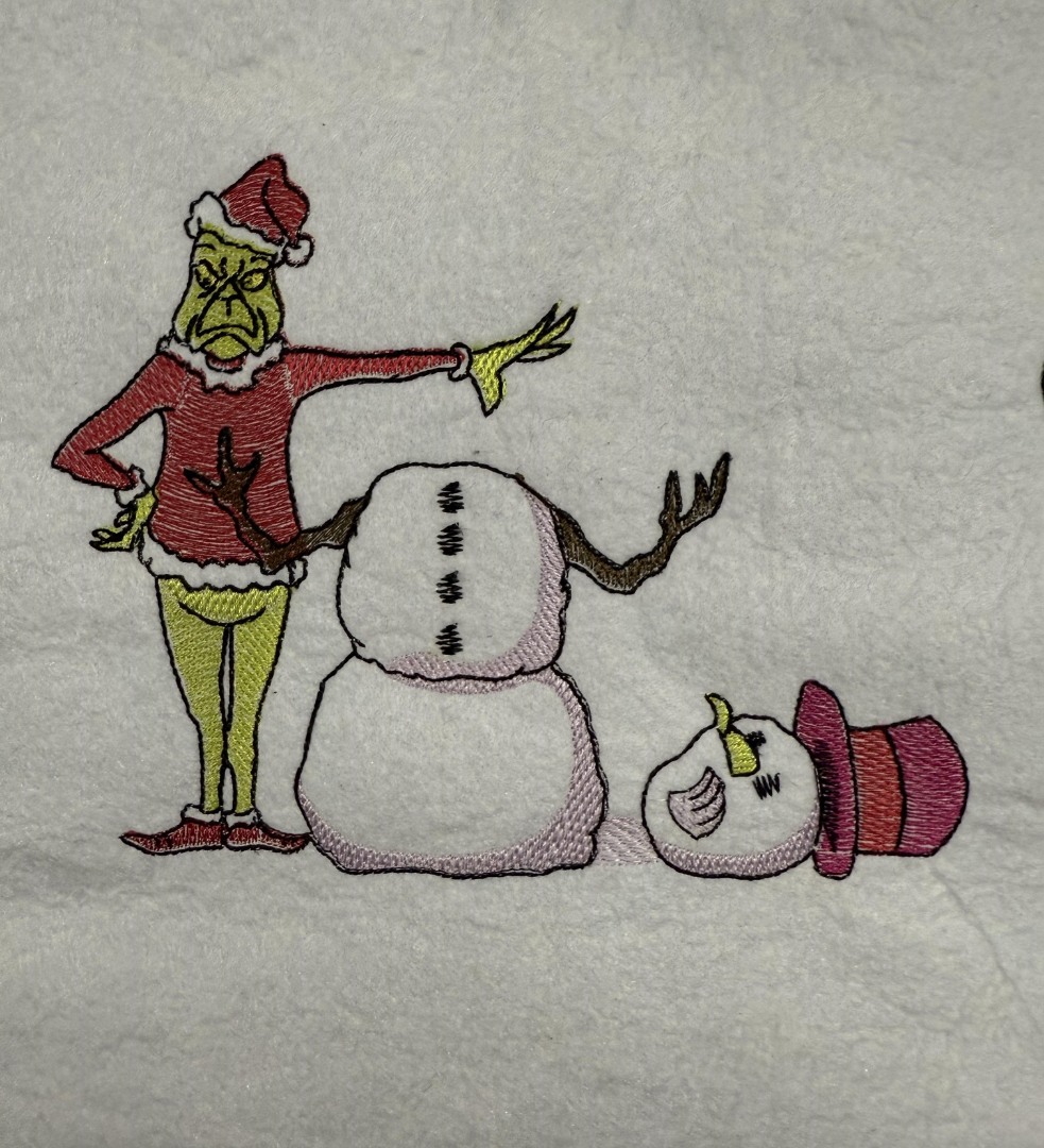 Christmas Thief With Snowman