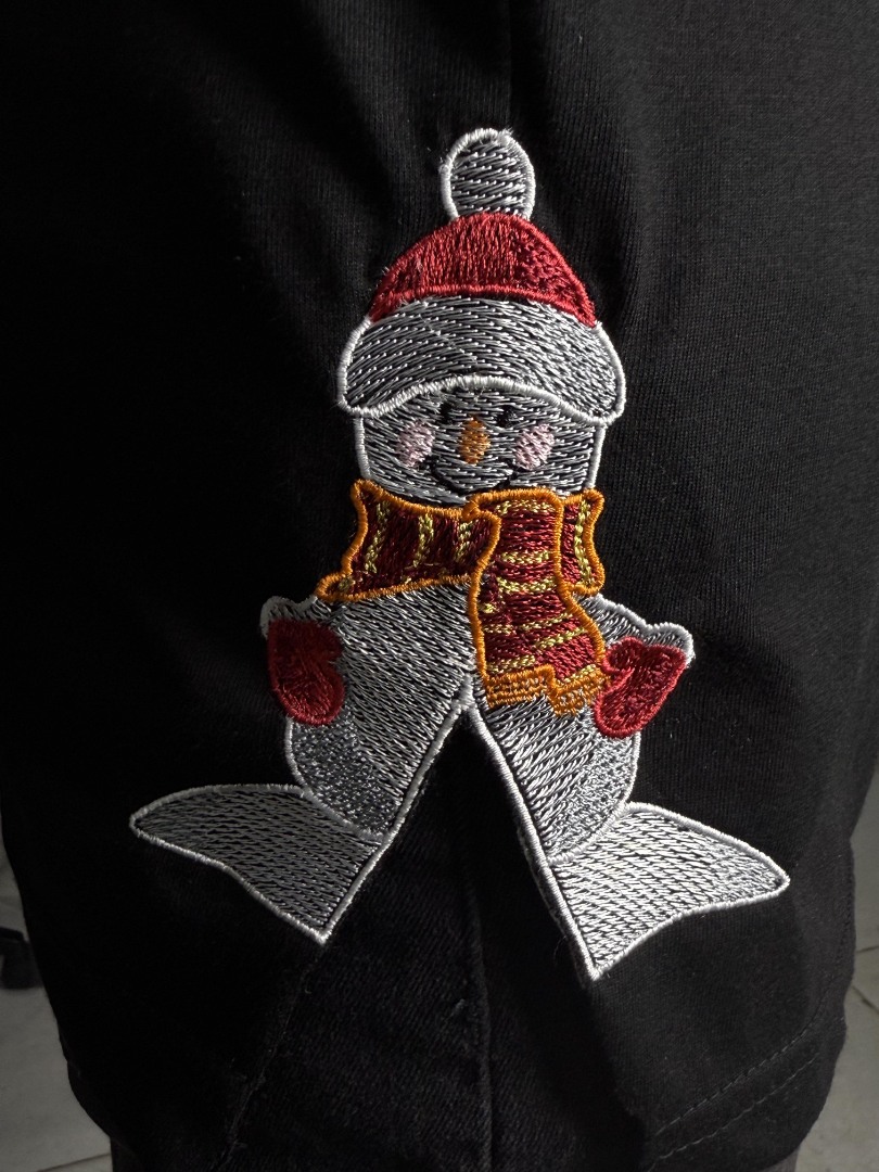 Snowman With Bow