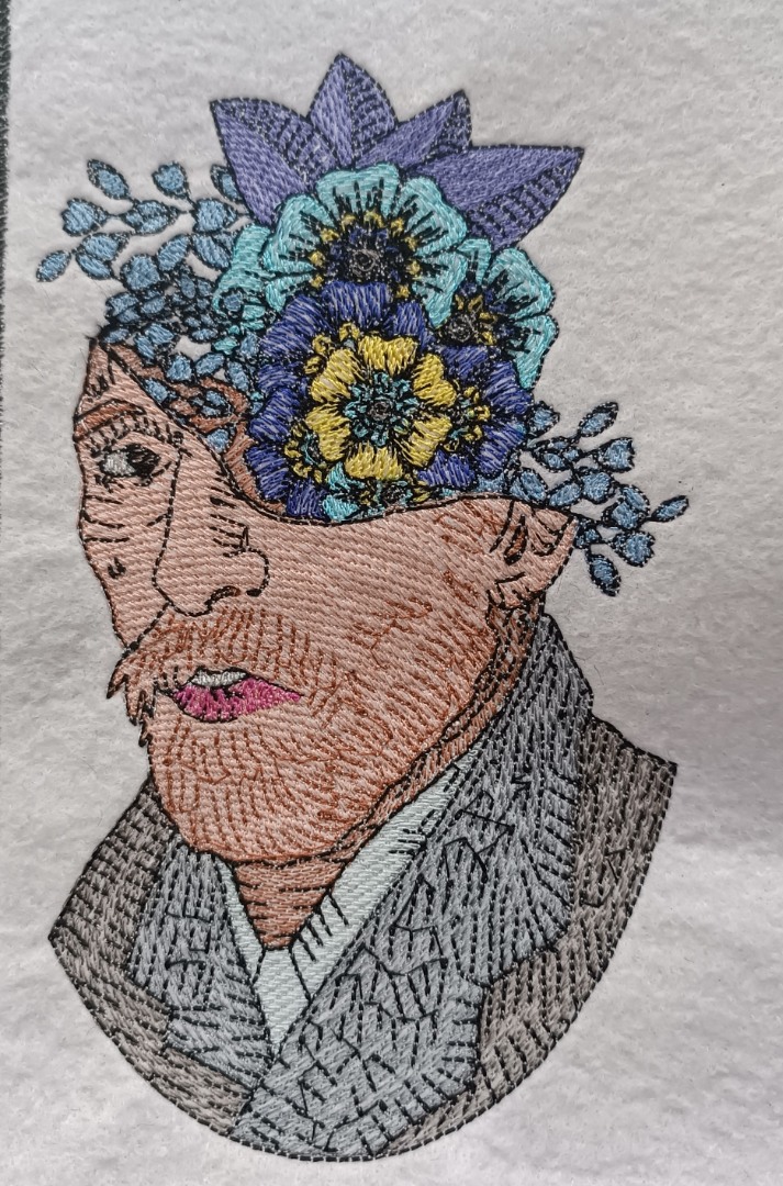 Floral Van Gogh Face Floral Van Gogh Face