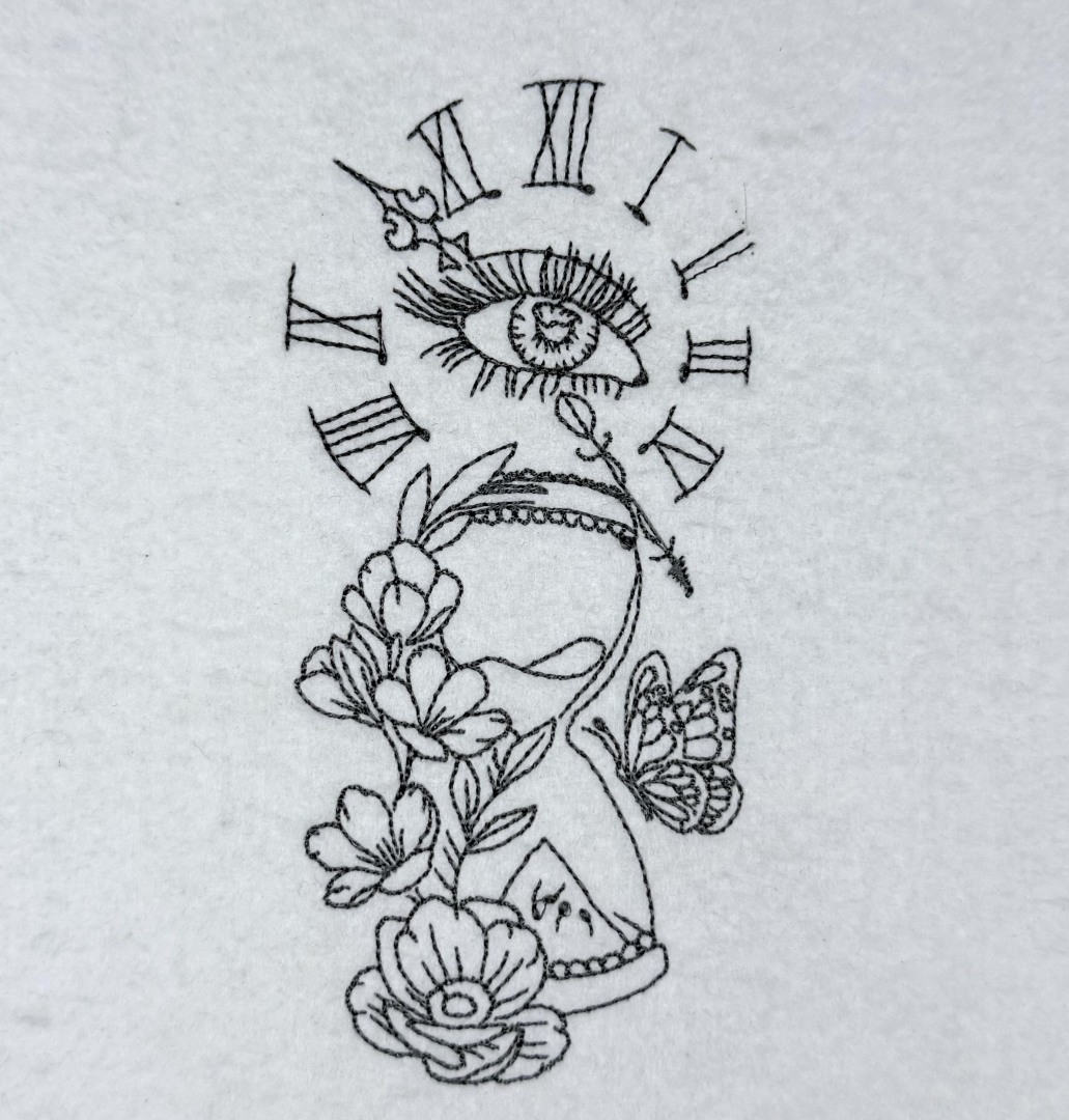 Floral Eye Clock