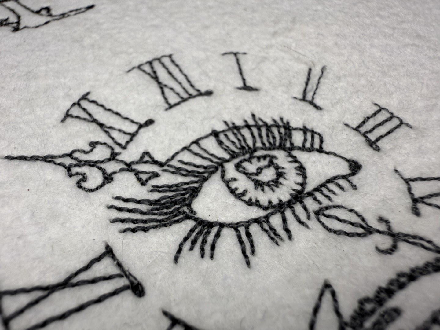 Floral Eye Clock