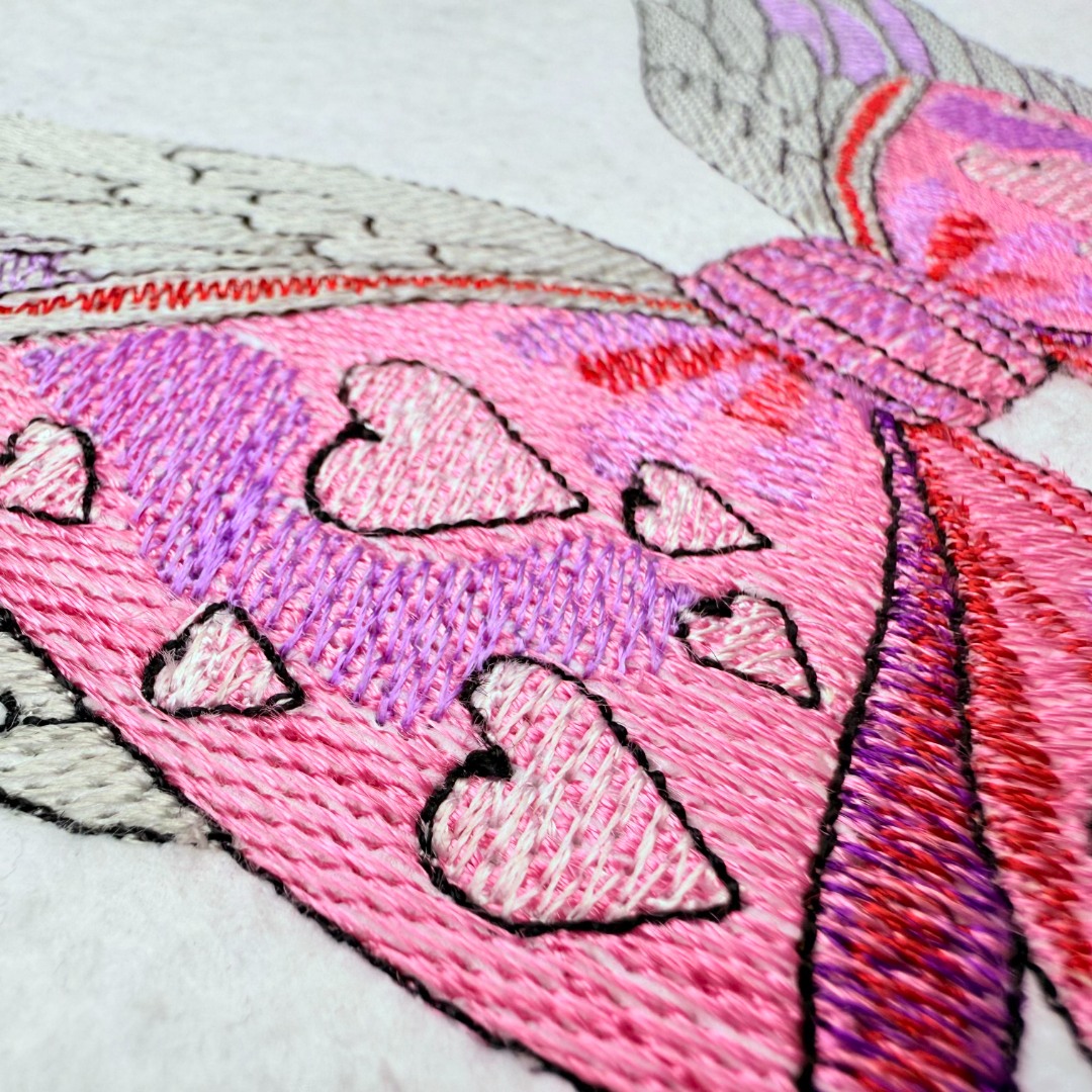 Pink Bow With Wings