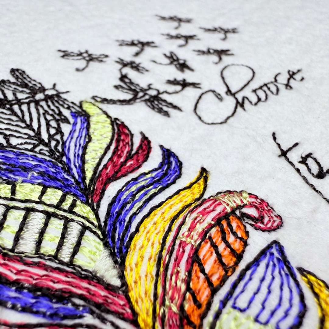 Choose To Keep Going Feather Quote
