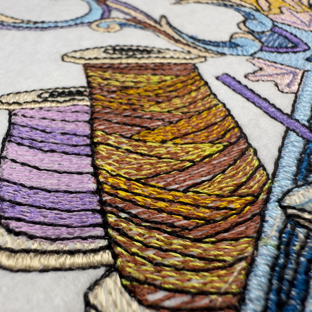 Ornate Sewing Candle Design