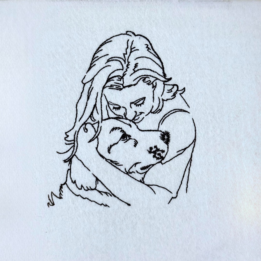 Girl Kissing Dog Line Art Girl Kissing Dog Line Art