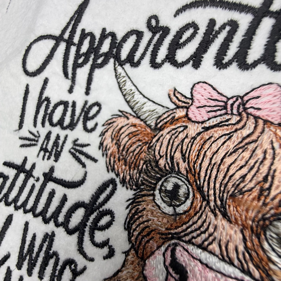 Attitude Highland Cow Funny Saying 